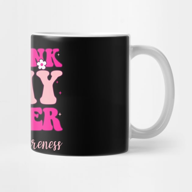 Pink For My Daughter With Typography Style Breast Cancer by Gendon Design